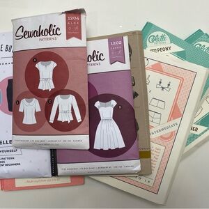 Bundle of 9 Indie Sewing Patterns Uncut